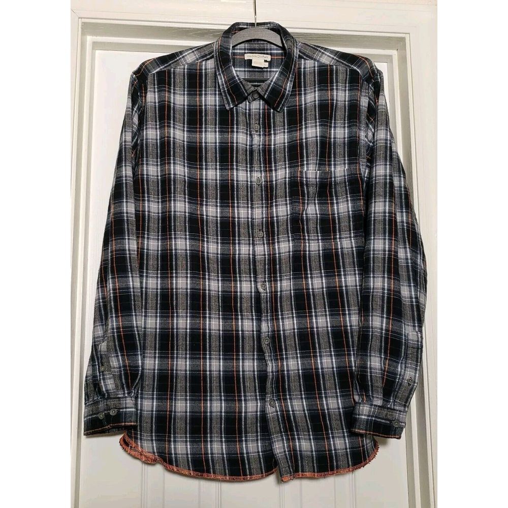 Carbon 2 Cobalt Plaid Flannel Men's Size Large Blue